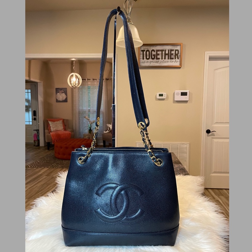 Chanel Caviar Chain Tote